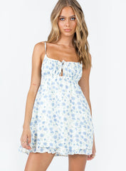 Empress Of Love Mini Dress Blue Floral
