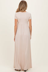 PinkBlush Coco Draped Maternity/Nursing Maxi Dress
