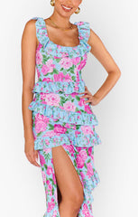 Greta Dress ~ Cottage Floral Multi Stretch