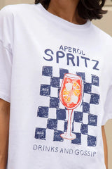 Aperol Oversized Graphic T-Shirt White