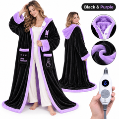 ๐ฅ Cozy Wearable Heated Blanket with Foot Pocket | Sherpa-Lined Comfort & Auto Shut-Off ๐ฅ
