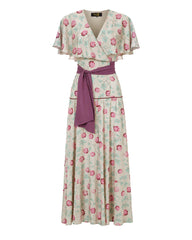 1930s 'Bessie' Wrap Beach Pyjama - Hydrangea