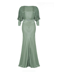 1930s Siren Evening Gown - Sage Green