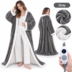 ๐ฅ Cozy Wearable Heated Blanket with Foot Pocket | Sherpa-Lined Comfort & Auto Shut-Off ๐ฅ