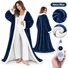 ๐ฅ Cozy Wearable Heated Blanket with Foot Pocket | Sherpa-Lined Comfort & Auto Shut-Off ๐ฅ