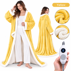๐ฅ Cozy Wearable Heated Blanket with Foot Pocket | Sherpa-Lined Comfort & Auto Shut-Off ๐ฅ