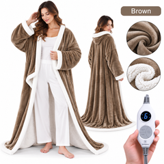 ๐ฅ Cozy Wearable Heated Blanket with Foot Pocket | Sherpa-Lined Comfort & Auto Shut-Off ๐ฅ