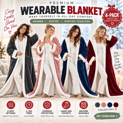 ๐ฅ Cozy Wearable Heated Blanket with Foot Pocket | Sherpa-Lined Comfort & Auto Shut-Off ๐ฅ