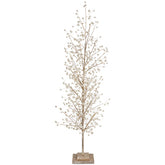 33" Glittered Pearl Tree