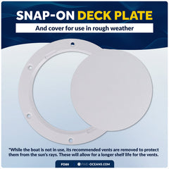 4" Cowl Vent with Snap-On Deck Plate & Cover - FO89 - Five Oceans