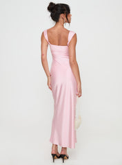 Azura Off The Shoulder Maxi Dress Pink