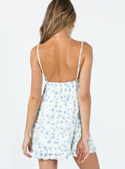 Empress Of Love Mini Dress Blue Floral
