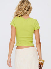 Baseline Scoop Rib Tee Green