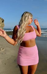 Mary Mini Skirt ~ Bubblegum Scrunch
