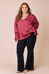 Lola Long Sleeve Top Burgundy