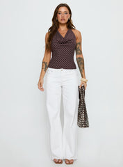 Gaybriel Cowl Neck Low Back Top Wine Check