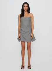 Bradwell Strapless Mini Dress Check