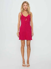 Aquarina Keyhole Mini Dress Pink