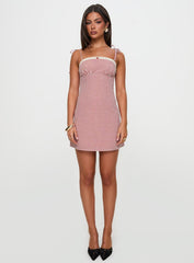 Burkes Mini Dress Red Check