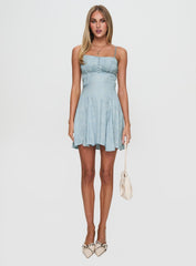 Bluebird Jacquard Mini Dress Blue