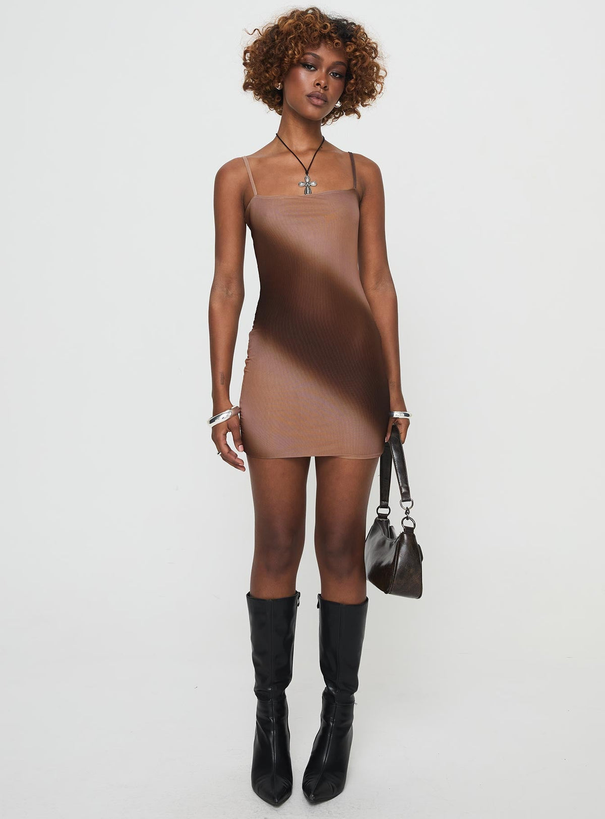 Cullen Mini Dress Chocolate