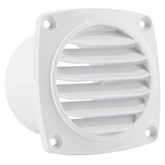 6-Slotted Louvered Hose Vent, 3" Hose Diameter, White