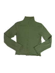 Wavy top in Olive Knit