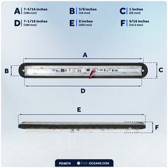 8" RGBW LED Recessed Strip Lights with Internal Driver, 12V, 2-Pack - FO4870 - Five Oceans