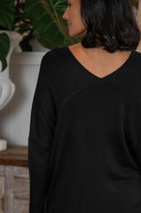 Sadie Fine Knit Jumper Black