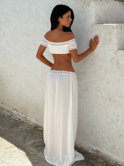 Althaia Maxi Skirt White