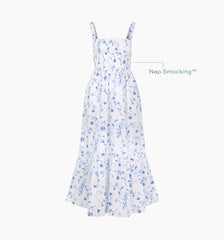 The Anjuli Nap Dress - Blue Botanical