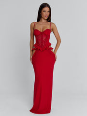 BECK MAXI DRESS RED