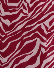 Beyza Halter Mini Dress in Zebra Print Red