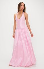 Eliza Maxi Dress ~ Light Pink Light Taffeta