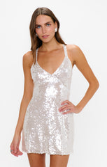 Anderson Mini Dress ~ Ivory Shimmery Sequins