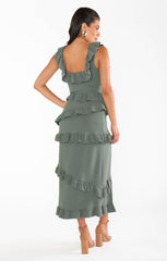 Greta Dress ~ Deep Sage Stretch
