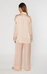 Prep Time Pants ~ Champagne Luxe Satin