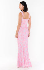 Paris Gown ~ Blushing Floral Stretch