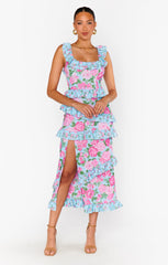 Greta Dress ~ Cottage Floral Multi Stretch