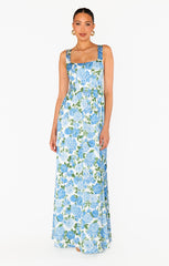 Nina Maxi Dress ~ Cottage Floral Blue