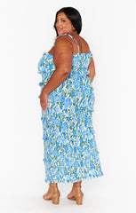 Stella Smocked Dress ~ Cottage Floral Blue