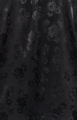 Classic Cropped PJ Set ~ Black Floral Silky