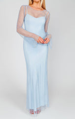 Iconic Maxi Dress ~ Light Blue Glitz