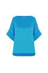 Bianca Short Sleeve Top Capri Blue