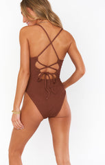 Positano One Piece ~ Chocolate Scrunch