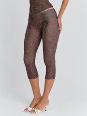Corala Capri Pants Chocolate Polka Dot