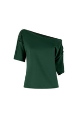Claudette Off Shoulder Top Forest Green