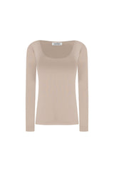 Lina Long Sleeve Top Mocha Mousse