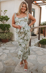 Pauline Peplum Dress ~ Secret Garden