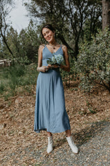 Meadow Dress in BB Blue Challis